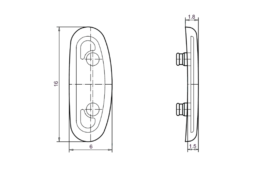 Mini Fit Nose Pads - 16mm x 3prs