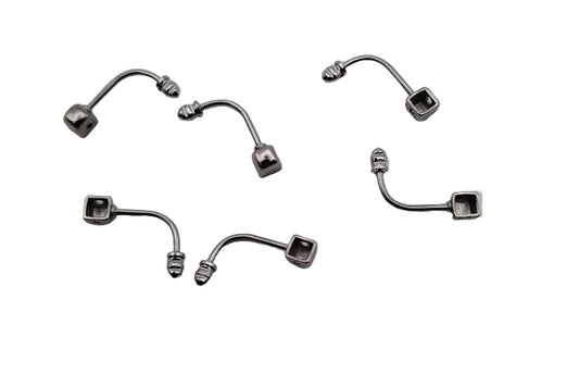 Titanium Single Pin Nose Pad Arms x 3prs